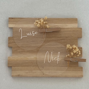 Platzkarten Acryl Namensschilder personalisiert Namenskarte Platzgeschenk Gastgeschenk Tischkarte Hochzeit Deko Gäste Jugendweihe Konfi
