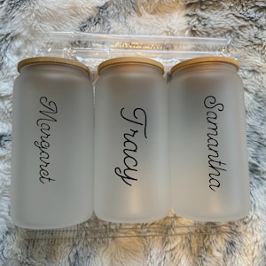 Personalized Mason Jar Glass Cup