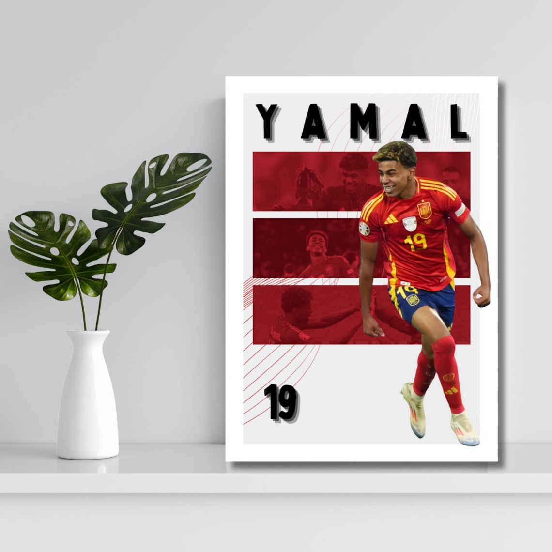 Lamine Yamal Poster Lamine Yamal Spain Digital Poster Soccer Poster