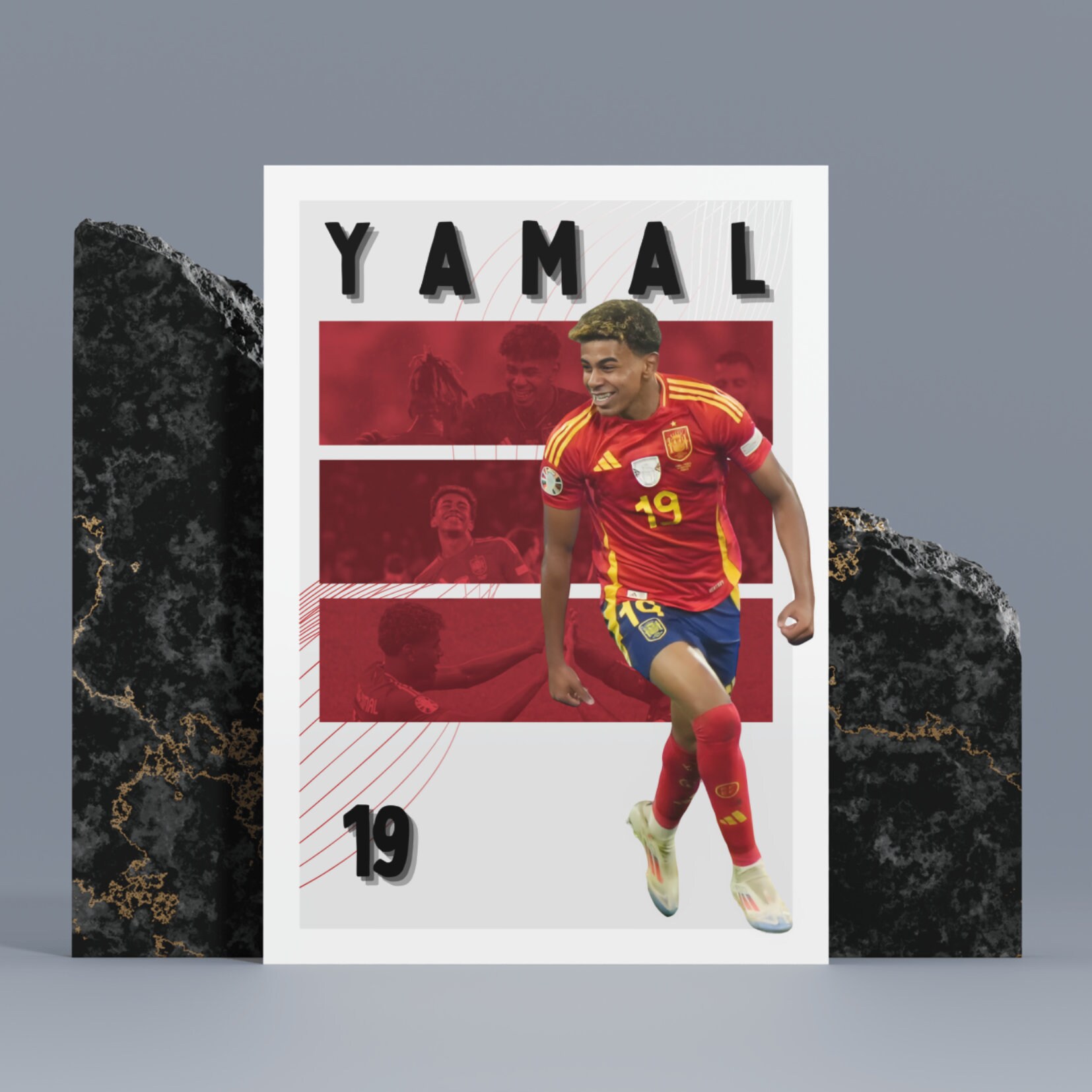 Lamine Yamal Poster Lamine Yamal Spain Digital Poster Soccer Poster
