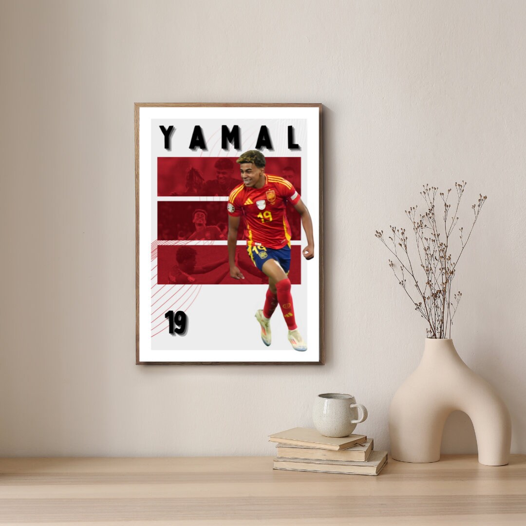 Lamine Yamal Poster Lamine Yamal Spain Digital Poster Soccer Poster