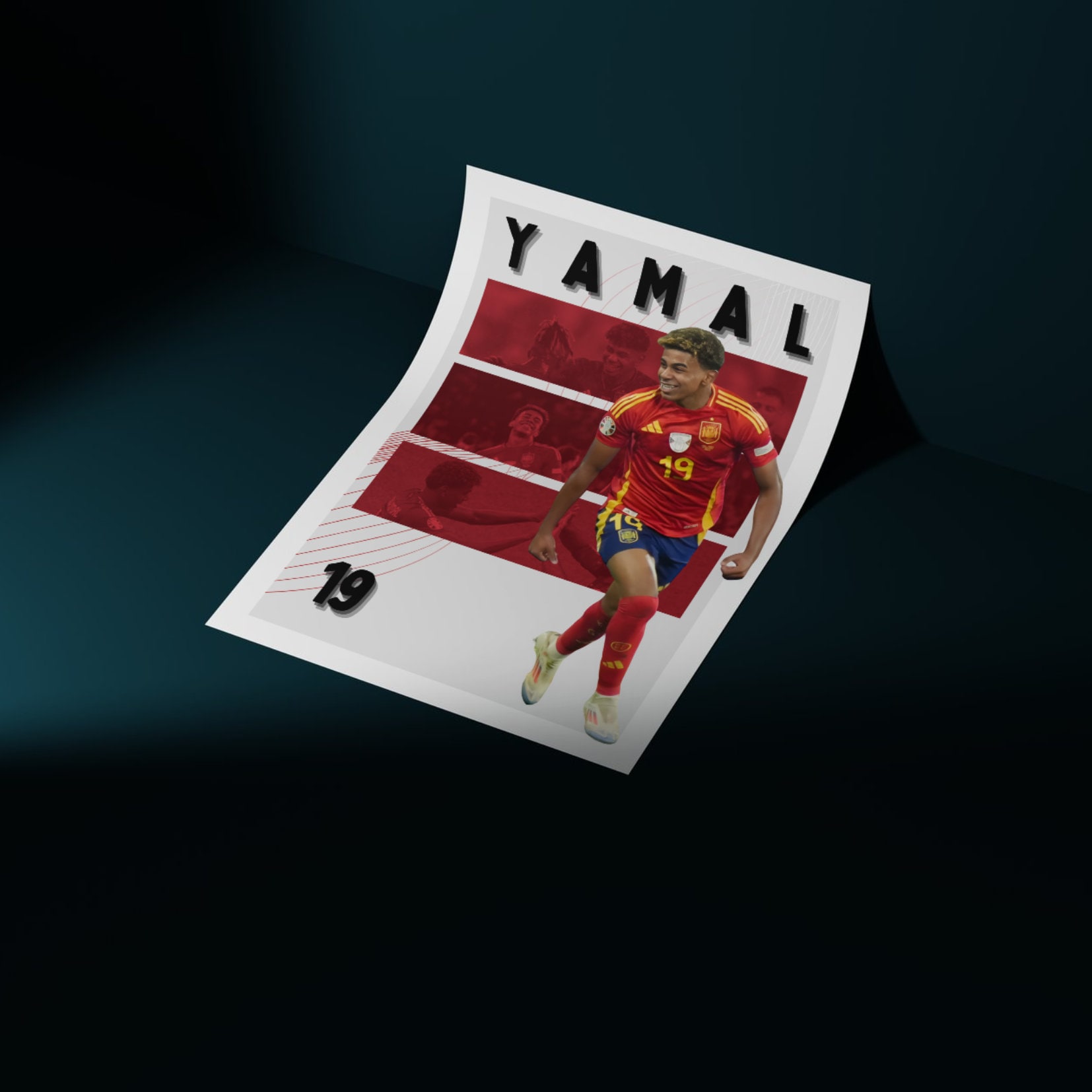 Lamine Yamal Poster Lamine Yamal Spain Digital Poster Soccer Poster