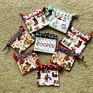 Dog or Cat Treat Bag, Pooch Pouch - Handmade - ALWAYS FREE Personalization! FREE Shipping!