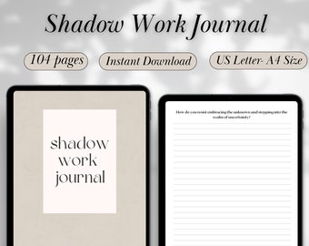 Best Shadow Work Digital Journal Prompts Shadowwork Prompt Pages Digital Download Mental Health Therapy Journal Guided Printable Goodnotes