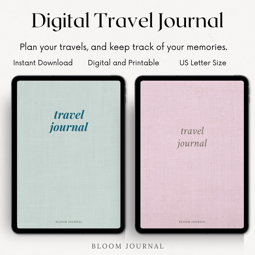 Digital Travel Journal Instant Download Goodnotes Vacation Etsy