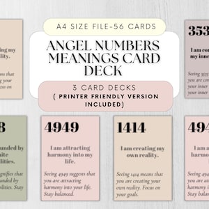 Angel Numbers Meaning  Oracle Cards Numerology Deck for Angel Numbers Spirit Numbers Repeating Numbers Numerology Meanings Angel Affirmation