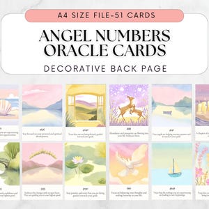 Angel numbers oracle card deck, Printable angel numbers cards, Angel tarot cards, Angel aesthetic numerology cards, Numeric angel cards