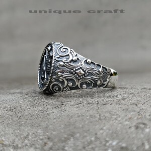 Gothic Skeleton Lovers Ring, Till Death Do Us Part Wedding Band, Oxidized Silver Eternal Love Ring, Memento Mori skull Ring for Men Women image 4