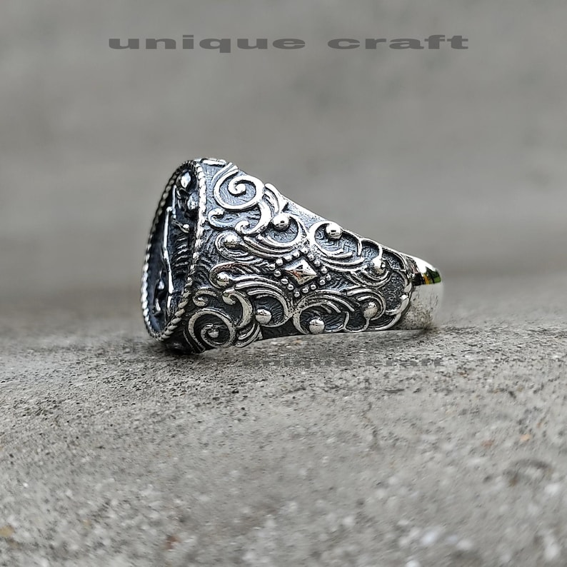 Gothic Skeleton Lovers Ring, Till Death Do Us Part Wedding Band, Oxidized Silver Eternal Love Ring, Memento Mori skull Ring for Men Women image 4