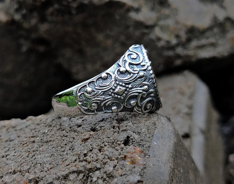 Gothic Skeleton Lovers Ring, Till Death Do Us Part Wedding Band, Oxidized Silver Eternal Love Ring, Memento Mori skull Ring for Men Women image 8