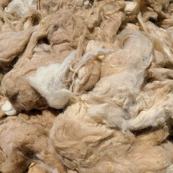 Washed Huacaya alpaca fiber