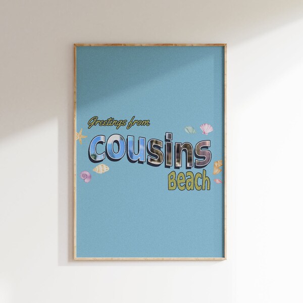 L'été que je suis devenu une jolie affiche imprimée Art mural de plage Cousins, décoration livresque TSITP Merch Art mural girly