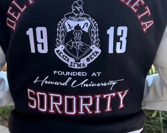 Black and white varsity jacket