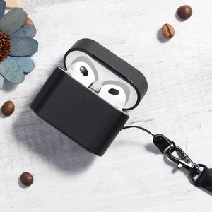 Personalized Leather AirPod Case,Gifts for Men Women, Gifts for Him or Her, custom name airpods, AirPod Keychain,New airpods 4 Case Cover