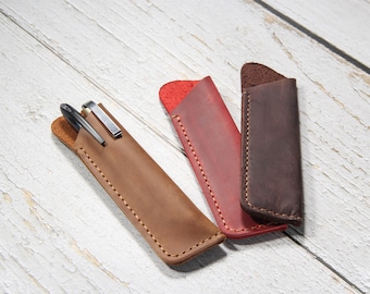 Personalized Leather Pen Case, Handmade Fountain Pen Sleeve, Diary Accessory, Custom Cover