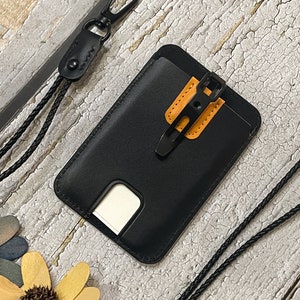 Titular de la insignia personalizada, titular de la tarjeta de crédito de cuero, billetera portátil personalizada con clip de metal para trabajador, policía, regalo de regreso a la escuela