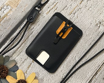 Titular de la insignia personalizada, titular de la tarjeta de crédito de cuero, billetera portátil personalizada con clip de metal para trabajador, policía, regalo de regreso a la escuela