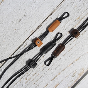 2 Pack 7 Inches Custom Leather Lanyard with Metal Clasp, 19.7" Lanyard for ID Badge, Keys, Wallet, Card holder