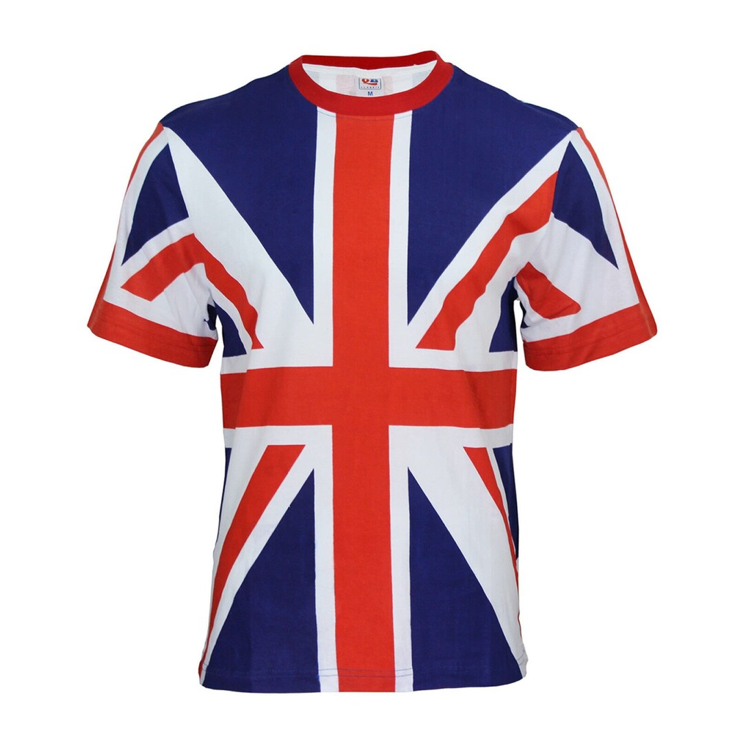 Union Jack T-shirt Crew Neck Unisex 100% Cotton UK Stock Fast Delivery ...