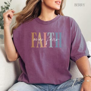 Faith Over Fear Shirt, Faith T-Shirt, Religious Shirt, Bible Shirt, Womens Christian Shirt
