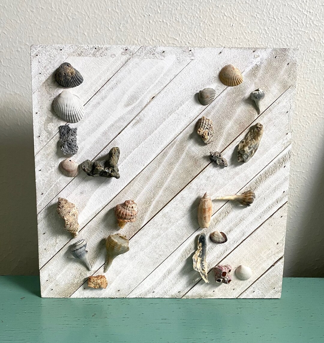 Seashell Art Beach Decor Coastal Decor Love Beach Art Etsy