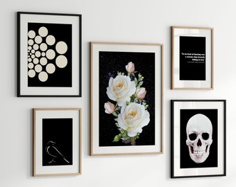 Gothic Wall Art Set, Victorian Prints (Digital Download)