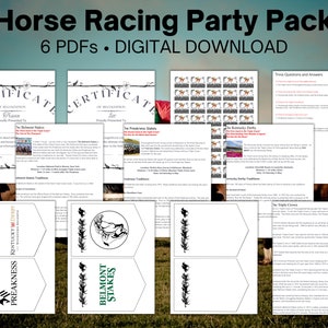 Printable Horse Racing Party Pack | Instant Download