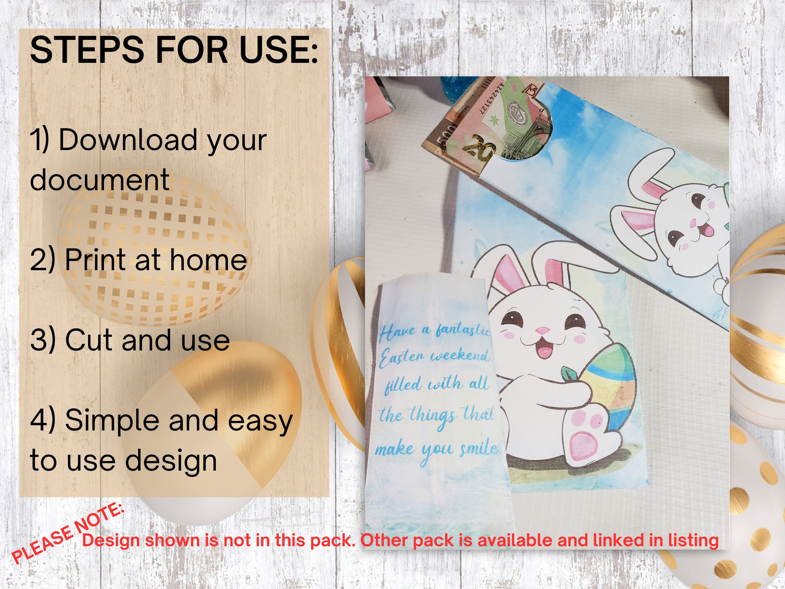 Easter Printable Money or Candy Bar Wrappers | Instant Download - Etsy