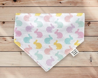 Easter Bunny Dog Bandana Pastel Colors/Scrunchie Pet Scarf