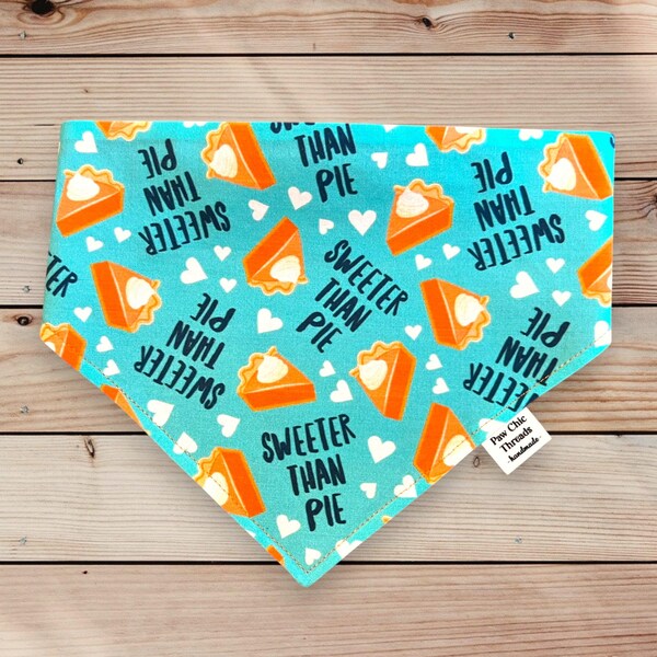 Thanksgiving Dog Bandana/Pumpkin Pie Dog Bandana/Thanksgiving Dog Gift