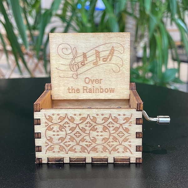 Somewhere Over the Rainbow Enchanting Music Box - Wizard of oz, Vintage Keepsake, Classic Tune, Elegant Home Decor, Unique Gift Idea, Music