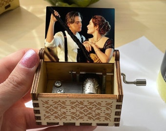 TITANIC My Heart Will Go On Music Box, Vintage Handcrafted Romantic Titanic Music Box Collectible Memorabilia Anniversary Gift Birthday Gift