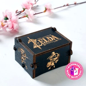 Mi*AngMax Legend of Zelda Theme Wooden Music Box - Antique Engraved Musical  Boxes Case for Wooden Zelda Gifts - Wedding Valentine Christmas Musical