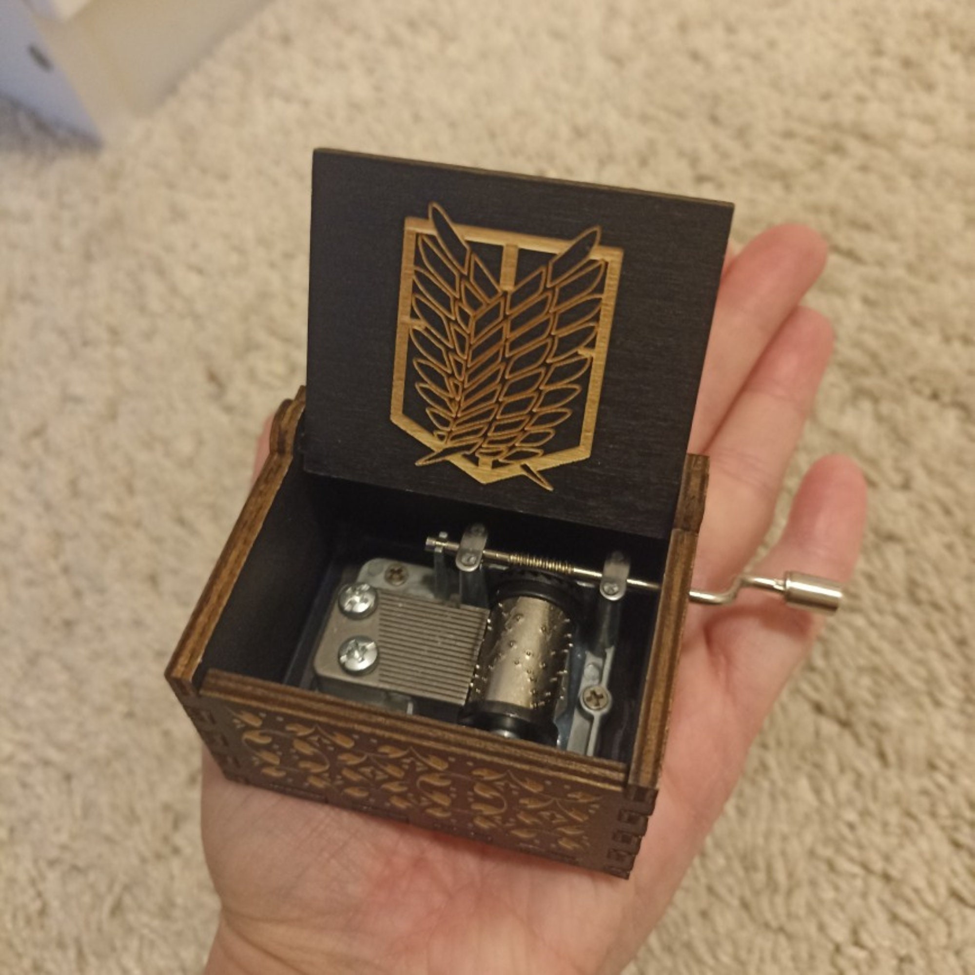 Japanese Anime Music Box Handcrafted Wooden Keepsake Custom Etsy