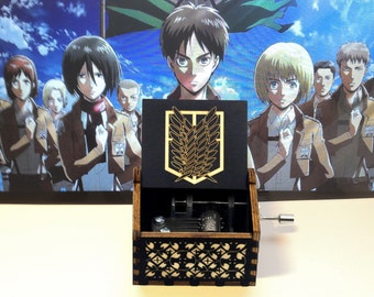 Japanese Anime Music Box Handcrafted Wooden Keepsake Custom Engraved Gift Unique Birthday Present Fan Collectible Anime Theme Melody Gift