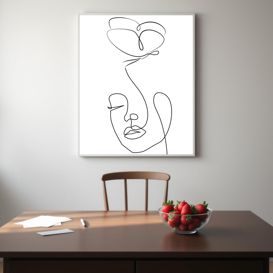 Image showcasing Elegant Minimalist Art for Modern Home Decor, Perfect Present for Art ...
