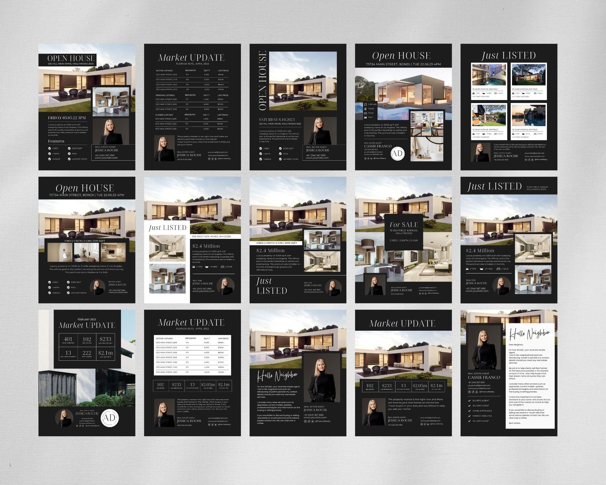 Real Estate Flyer Bundle Real Estate Mailers Luxury Real Etsy