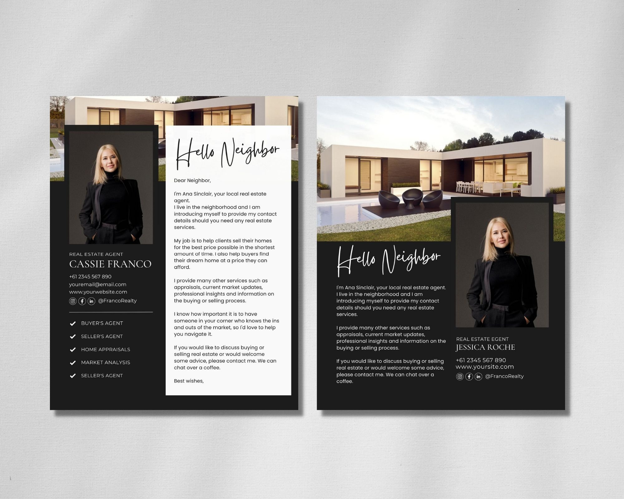 Real Estate Flyer Bundle Real Estate Mailers Luxury Real Etsy