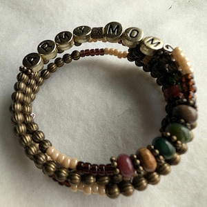 Handmade Boho Style Army Mom Bracelet