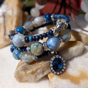 Dazzling Blue Handmade Boho Style Bracelet