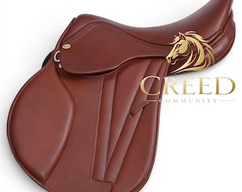 Leather English Riding Saddle | Close Contact Jumping Equestrian Gear