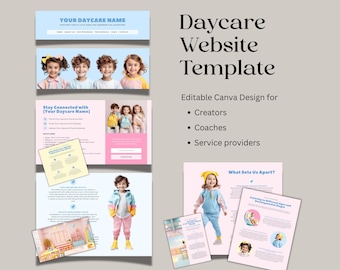 Daycare Website Template – Editable Website for Childcare Providers | Mobile Friendly & Easy to Use