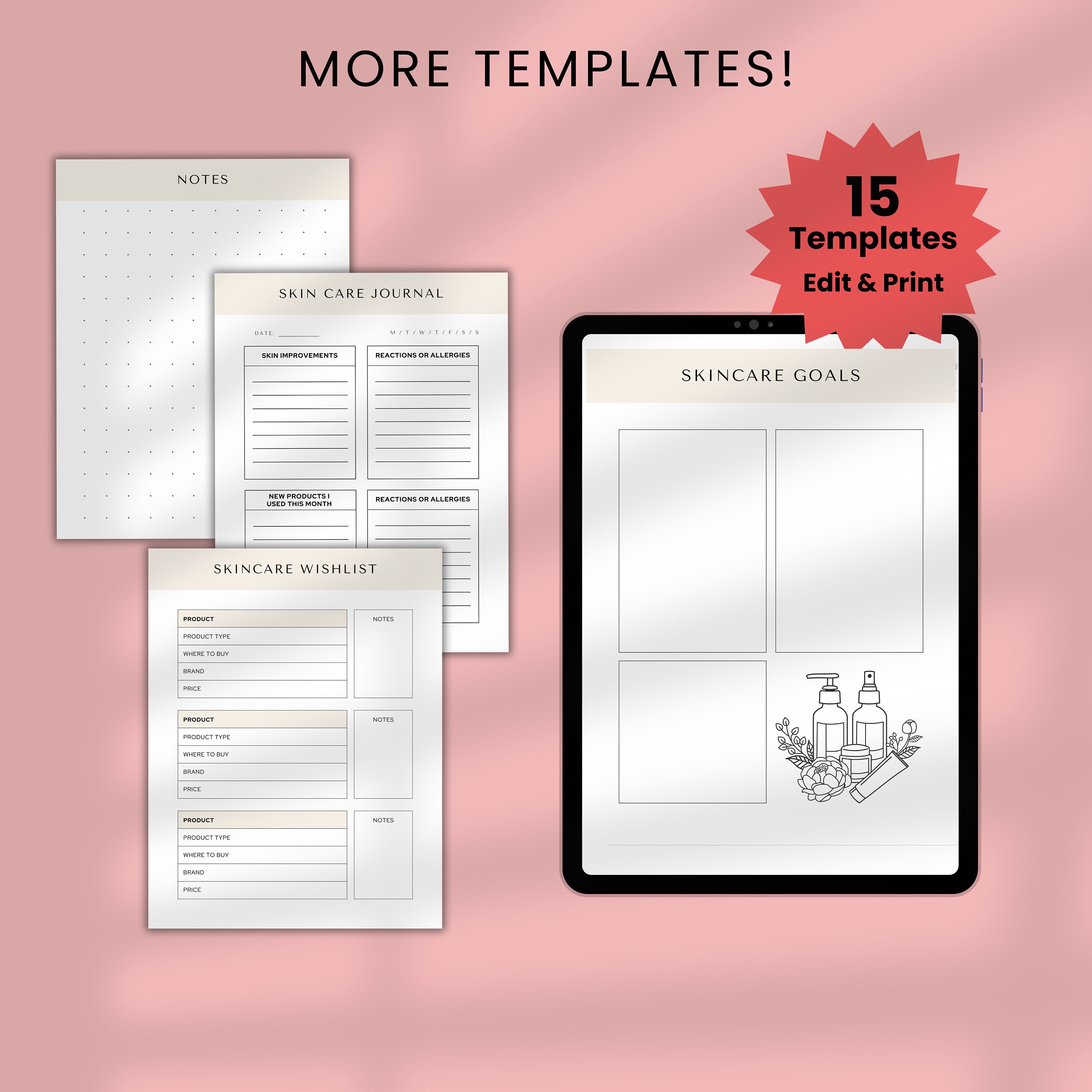 Revamp Your Skincare Regimen: Printable Planner for a Flawless Routine ...