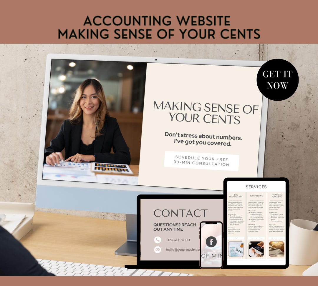 Accounting Website Template Modern Design for Cpas and Financial
