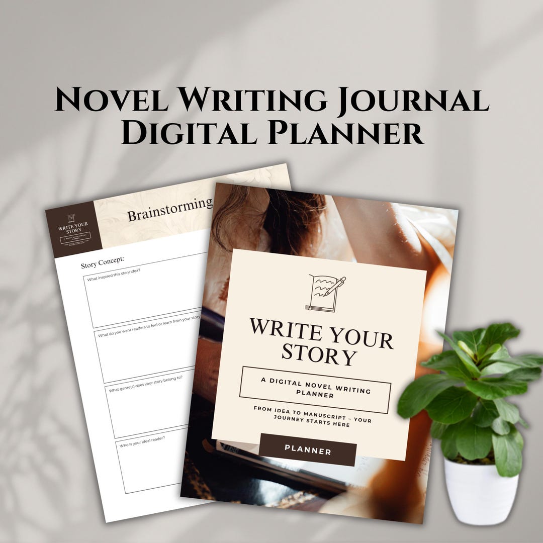 Novel Writing Planner PDF: Author Journal & Story Outline (digital ...