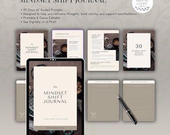 30-Day Mindset Shift Journal: Daily Affirmations & Goal Setting (PDF Download)