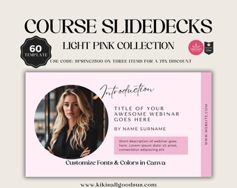 Course Creator Slide Deck: Webinar & Masterclass Presentation, Canva Template