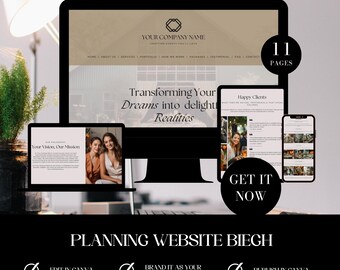 Event Planner Website Template: DIY Canva Design