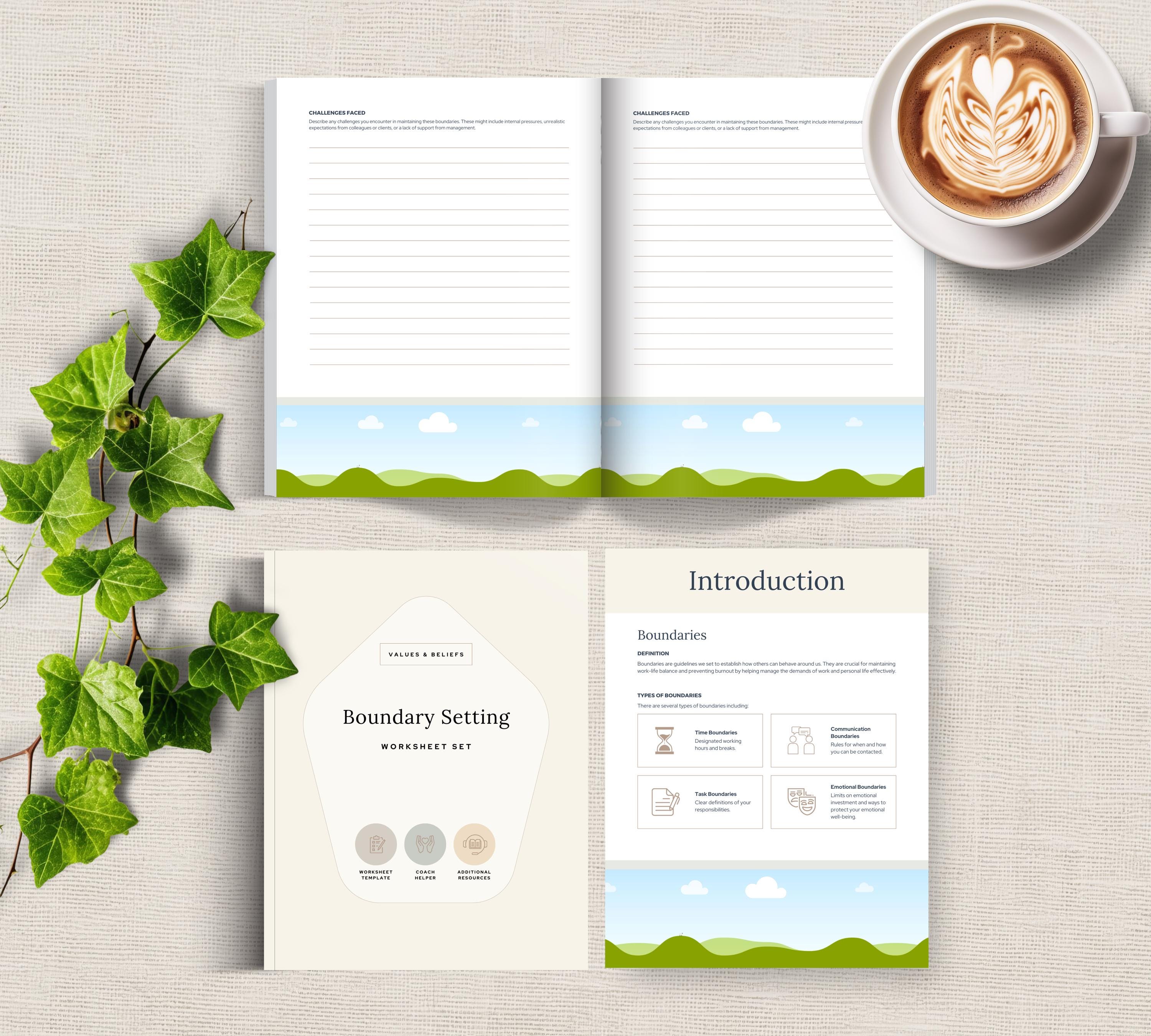 Boundary Setting Worksheet Bundle: Self Care Coaching Worksheets ...
