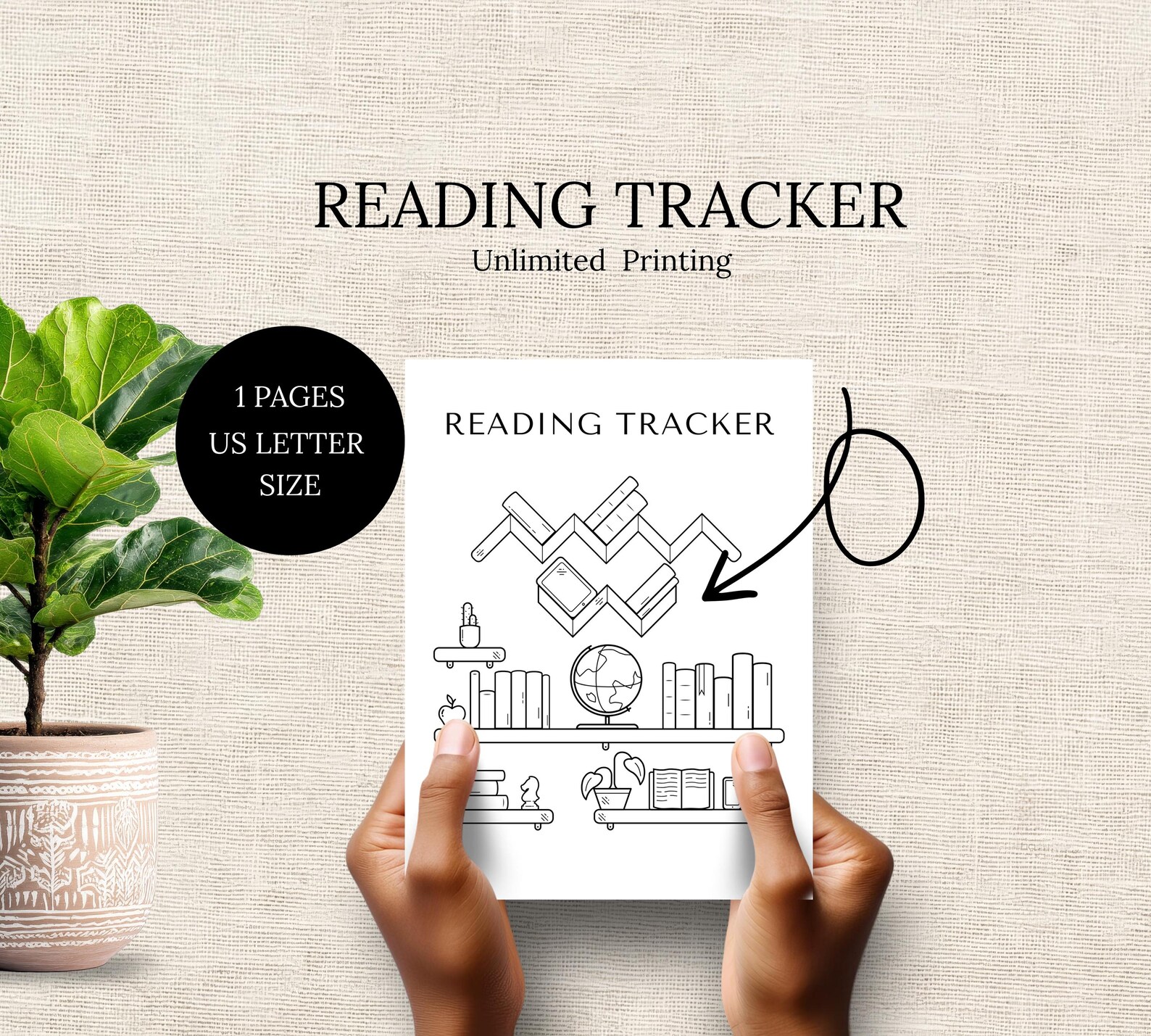 Minimalist Reading Tracker Printable | Book Log (digital Download ...